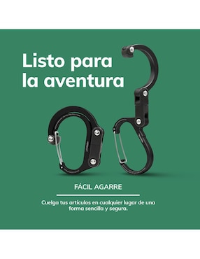 Mosquetones para campismo Gear Aid heroclip small black