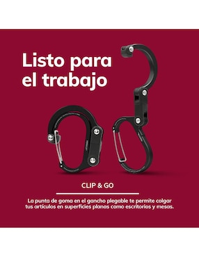 Mosquetones para campismo Gear Aid heroclip small black
