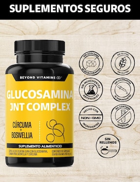 Glucosamina y Cúrcuma Articulaciones Beyond Vitamins sabor natural de 60 cápsulas