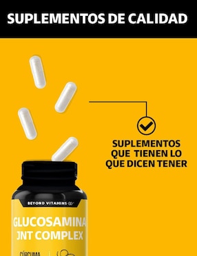 Glucosamina y Cúrcuma Articulaciones Beyond Vitamins sabor natural de 60 cápsulas