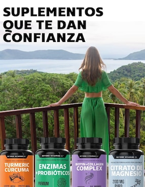 Enzimas + Probióticos Beyond Vitamins con enzimas digestivas y probióticos sabor natural de 60 cápsulas