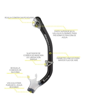 Tubo y gafas de snorkel para buceo Cressi