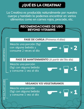 Creatina Monohidratada Micronizada Beyond Vitamins sabor natural de 450 g