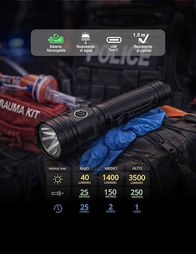 Linterna de mano TFX Propus 3500 Táctica