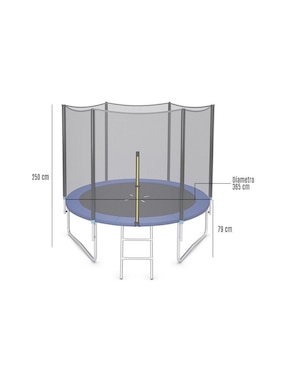 Trampolín Level Home + malla de seguridad