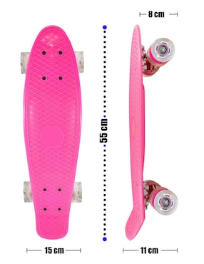 Patineta manual La Viga Skateboards con luz