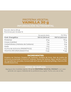 Caja con sobres de vainilla Pronat
