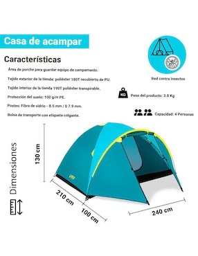 Casa de campaña Pavillo para 4 personas