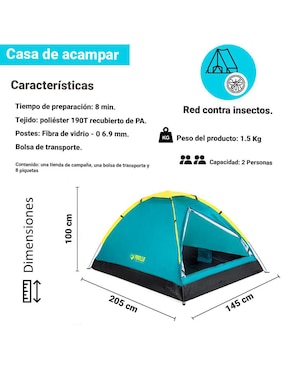 Casa de campaña Bestway para 2 personas