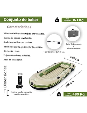 Bote inflable Bestway Voyager x4 65156
