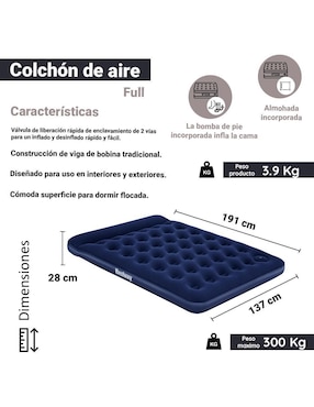 Colchón inflable Bestway 67225 Tight top sin colchoneta