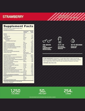 Suplemento alimenticio Optimum Nutrition sabor fresa de 5.44 kg