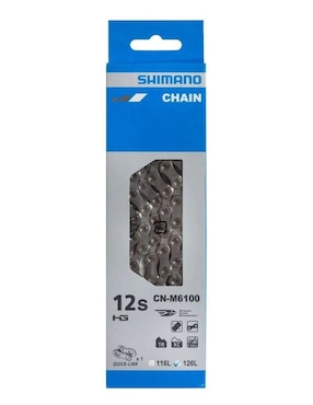Cadena para bicicleta Shimano CN-M6100 12V 126E