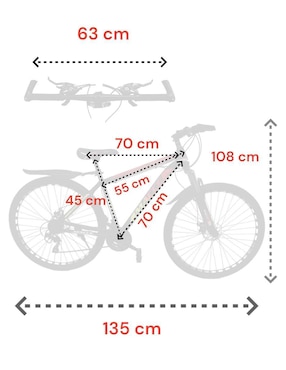 Bicicleta de montaña Infinité rodada 29 fitness unisex