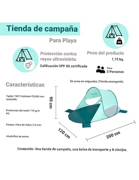 Casa de campaña Bestway para 2 personas