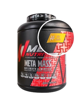 Meta Mass Meta Nutrition con vitamina d 23 y minerales sabor vainilla de 2.72 kg
