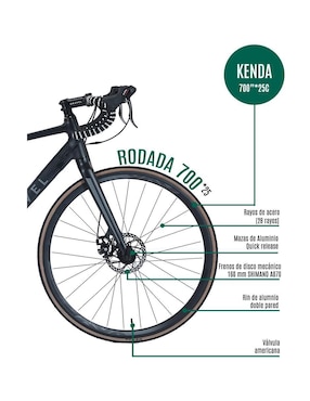 Bicicleta de ruta Gravel rodada 700 unisex