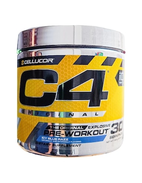 C4 Original Cellucor Con Vitamina D 23 Y Minerales Sabor Frambuesa Azul 195 G