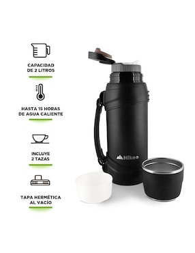 Termo Hikeo de acero inoxidable con tapa rosca 1 L