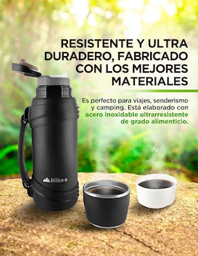 Termo Hikeo de acero inoxidable con tapa rosca 1 L