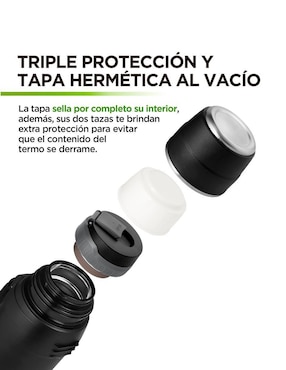 Termo Hikeo de acero inoxidable con tapa rosca 1 L