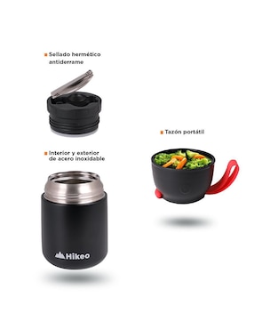 Termo Hikeo de acero inoxidable con tapa rosca 628 ml