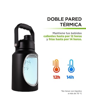 Termo Hikeo de acero inoxidable con tapa rosca 2 L