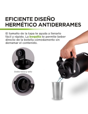 Termo Hikeo de acero inoxidable con tapa rosca 2 L