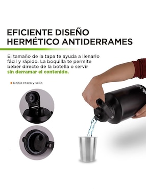 Termo Hikeo de acero inoxidable con tapa rosca 3.78 L