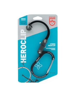 Mosqueton para campismo Gear Aid Heroclip Medium Black