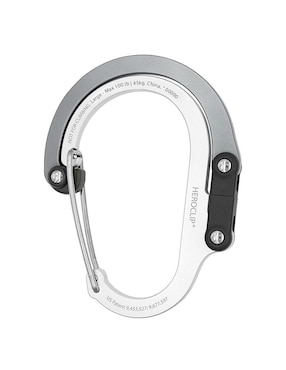 Mosqueton para campismo Gear Aid Heroclip Large Silver