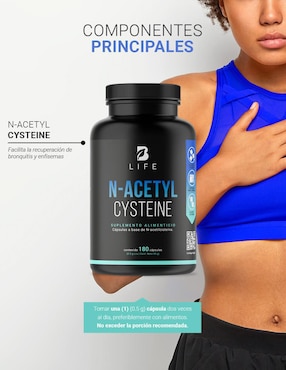 N-Acetyl Cysteine B Life de 180 cápsulas