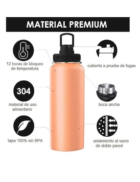 Botella de agua Lab.G de acero inoxidable unisex