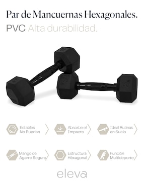 Set mancuernas de peso fijo Eleva