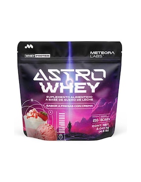 Astro Whey Meteora Labs Con Proteína De Suero De Leche Sabor Fresas Con Crema 4.5 Lb