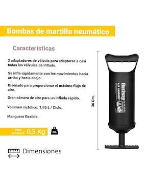 Bomba de aire manual Bestway para campismo