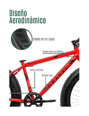 Bicicleta de montaña Gravel rodada 26 unisex