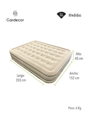 Colchón inflable Gardecor COLCH-1Q Tight Top (sin colchoneta)