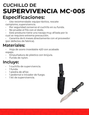 Cuchillo utilitario Mendoza camping