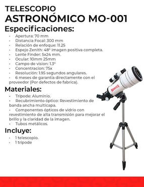 Telescopio lineal Mendoza mo-001