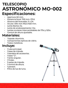 Telescopio lineal Mendoza mo-002