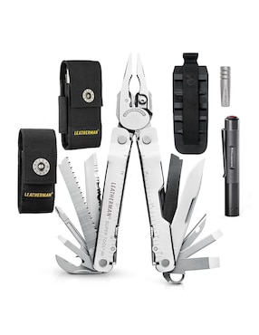 Navaja Leatherman Super Tool Plata Con Linterna