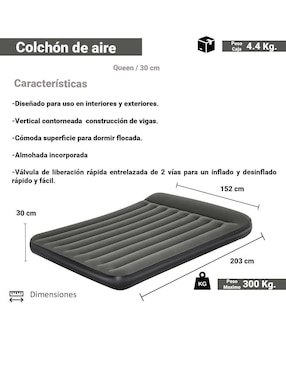 Colchón inflable Bestway 67682 Colchoneta Pillow Top (integrada)