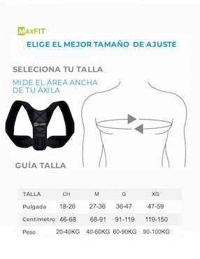 Corrector de postura Maxfit HB202