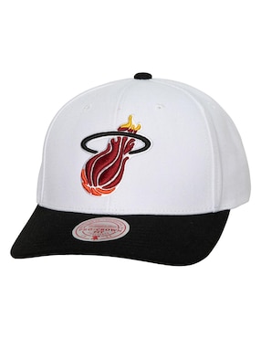 Gorra Visera Plana Snapback Mitchell & Ness NBA Miami Heats Unisex