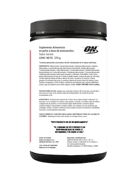 Essential Amin.o. Optimum Nutrition con aminoácidos y electrolitos sabor sandia de 270 g