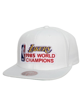Gorra con visera plana snapback Mitchell & Ness Nba Los Angeles Lakers para adulto