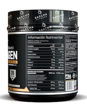 Multi Colágeno Hidrolizado Sascha Fitness sabor caramelo
