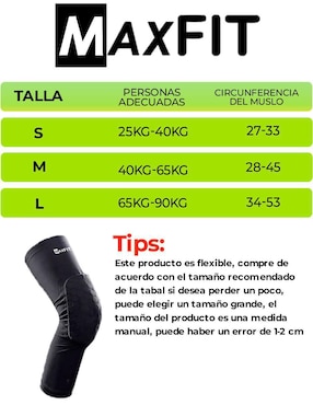 Rodillera Maxfit de mezcla de materiales