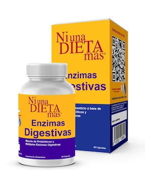Enzimas Digestivas Ndm con probióticos de 60 cápsulas